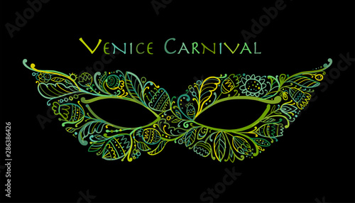 Carnival venetian mask ornamental for your design