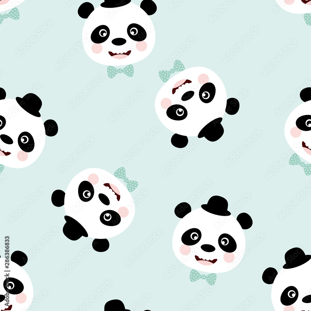 pattern of funny panda with hat pattern of funny panda with hat