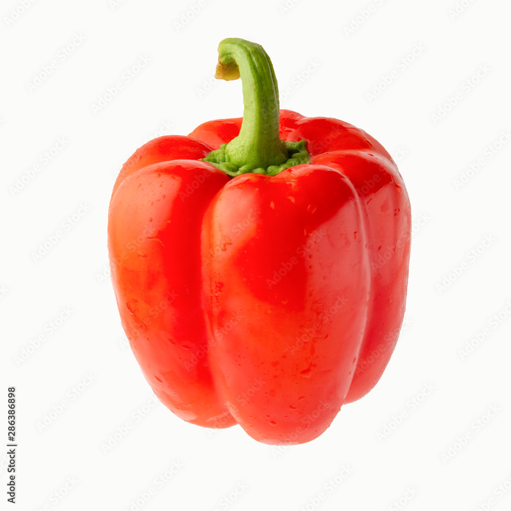 red bell pepper or paprika isolated on a white background, for design red bell pepper or paprika isolated on a white background, for design