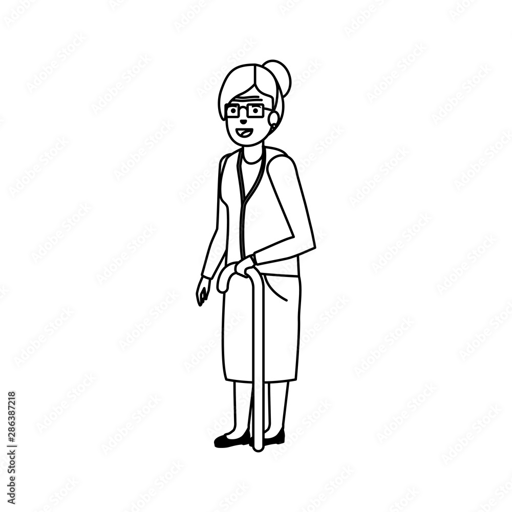 Grandmother cartoon vector design Grandmother cartoon vector design
