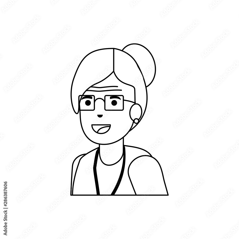 Grandmother cartoon vector design Grandmother cartoon vector design