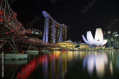 Views of the Marina Bay promenade in Singapore