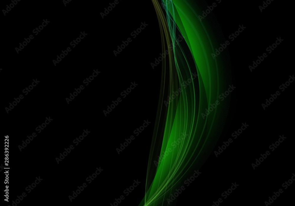 Abstract background waves. Black and green abstract background for business card or wallpaper Abstract background waves. Black and green abstract background for business card or wallpaper