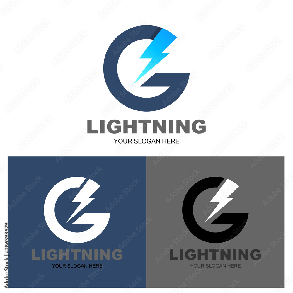 G logo, Thunder vector logo, electrical letter g logo, icon, symbol G logo, Thunder vector logo, electrical letter g logo, icon, symbol