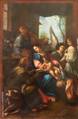 ARCO, ITALY - JUNE 8, 2018: The painting of Holy Family in the church Chiesa Collegiata dell'Assunta by unknown artist.