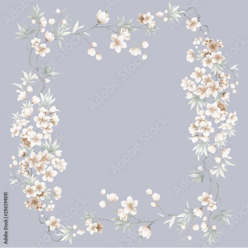 Wallpaper Mural Watercolor flowers set,blooming beauty, fashion t-shirt design, flowers,Greeting card with flowers Torontodigital.ca