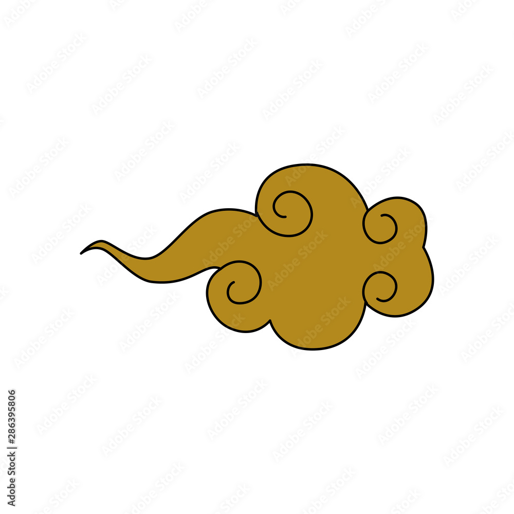 chinese decorative cloud isolated icon chinese decorative cloud isolated icon