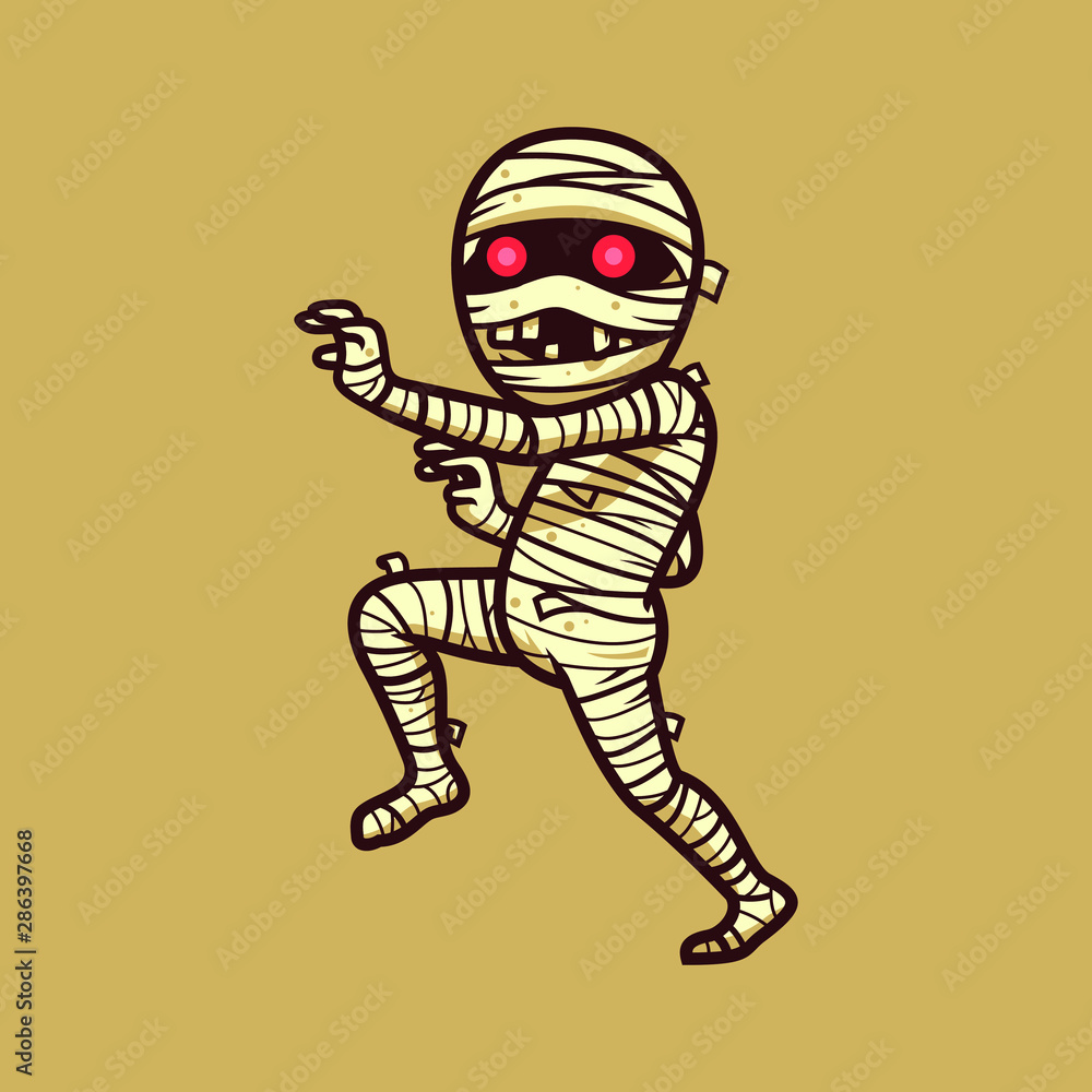 Mummy halloween character vector illustration Mummy halloween character vector illustration
