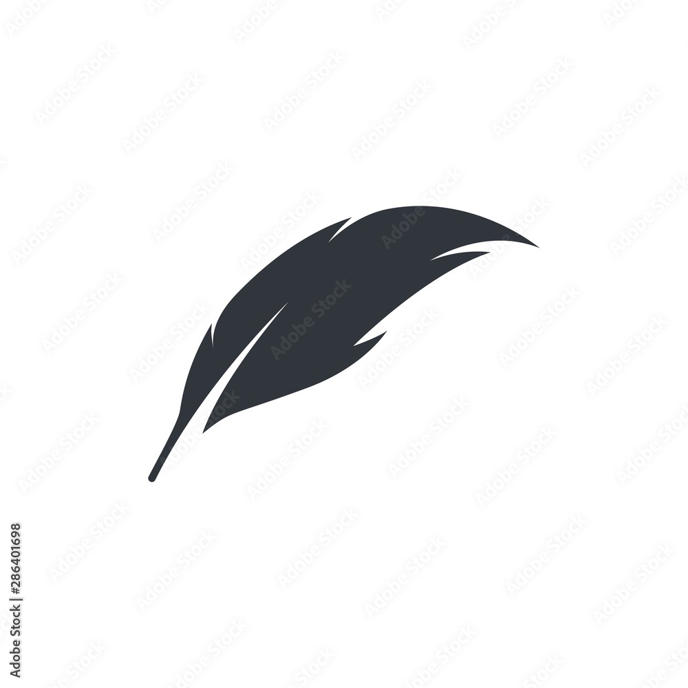 Feather logo vector icon illustration Feather logo vector icon illustration