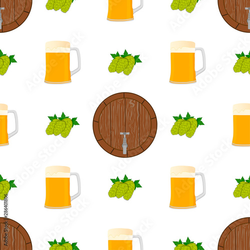 Illustration on theme big colored pattern oktoberfest