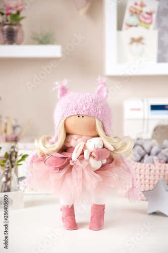 Handmade interior dolls. Beautiful  pretty gift for a girl or woman
