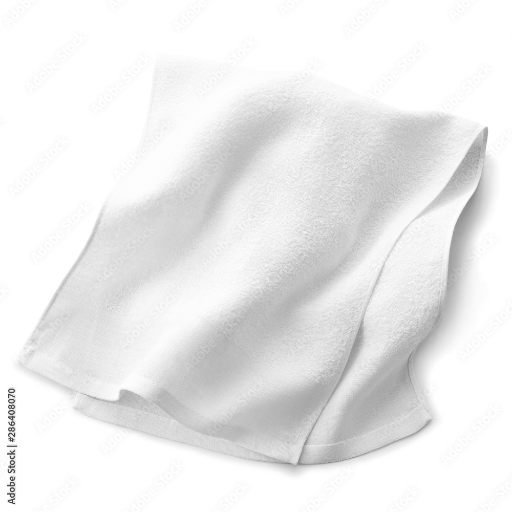 white towel isolated on white background white towel isolated on white background