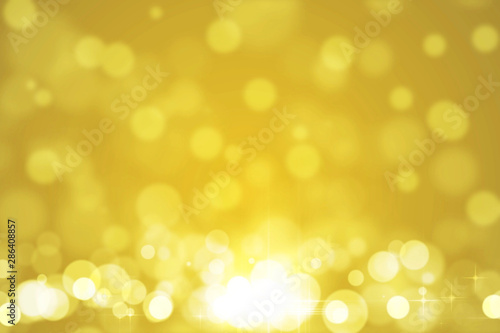 Glittering Yellow Particles Abstract Background