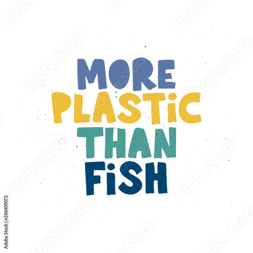 Ocean pollution flat vector banner template