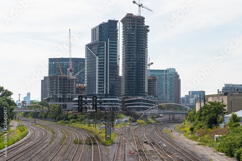 Photography Aerial view of Downtown Toronto