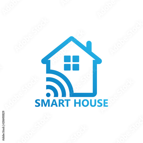 Smart House Logo Template Design Vector, Emblem, Design Concept, Creative Symbol, Icon