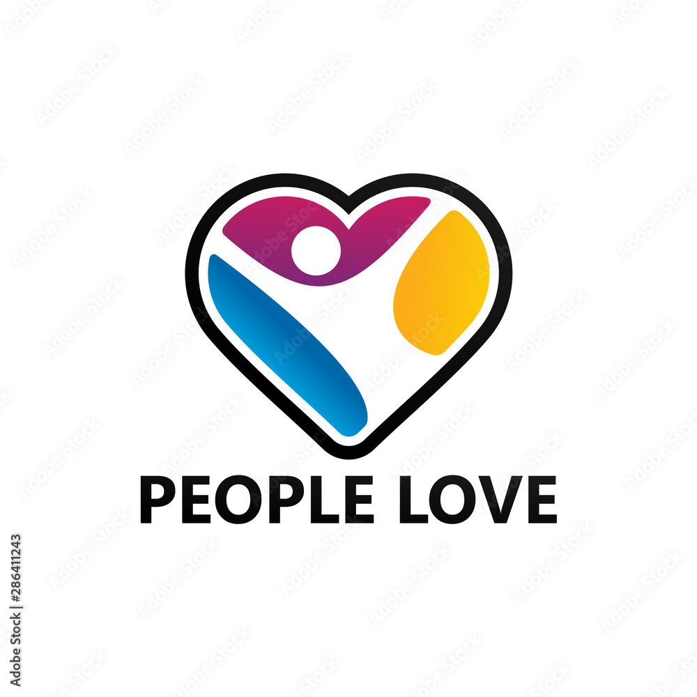 People Love Logo Template Design Vector, Emblem, Design Concept, Creative Symbol, Icon People Love Logo Template Design Vector, Emblem, Design Concept, Creative Symbol, Icon