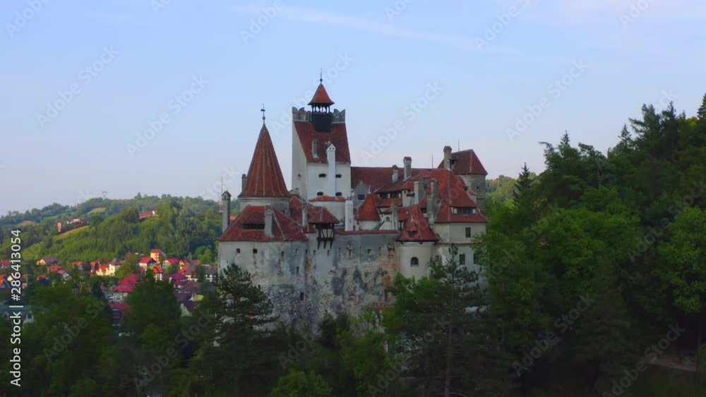 Aerial shots of Bran Castle, summer in romania 2019 Aerial shots of Bran Castle, summer in romania 2019
