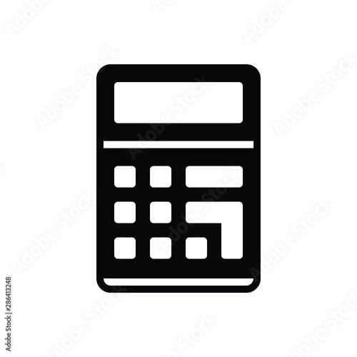 Black solid icon for calculate