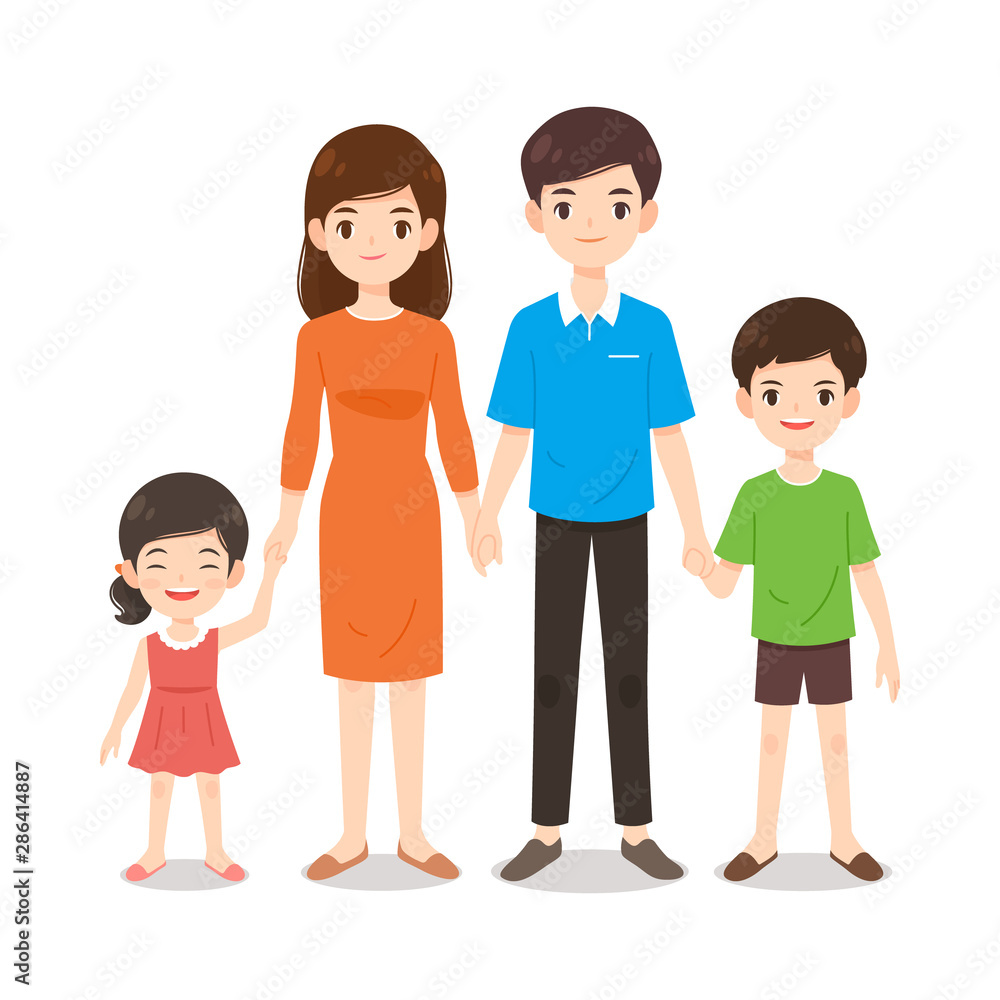 a warm and happy family vector cartoon a warm and happy family vector cartoon