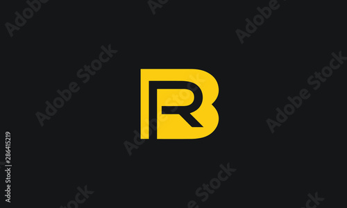Initials RB or BR R B abstract letter mark monogram logo vector template