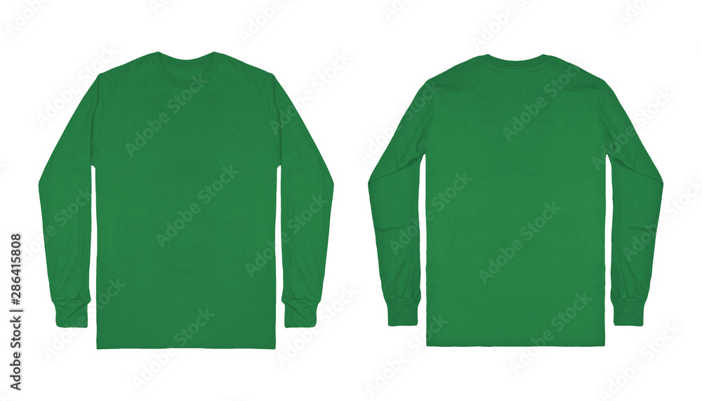 Plain green long sleeve shirt deals