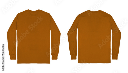 Blank plain brown long sleeve t shirt 