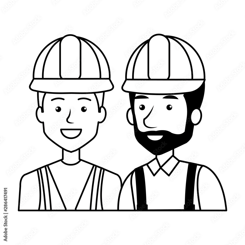 builders constructors with helmets characters builders constructors with helmets characters
