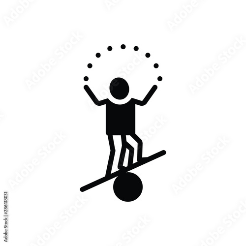 Black solid icon for talent 
