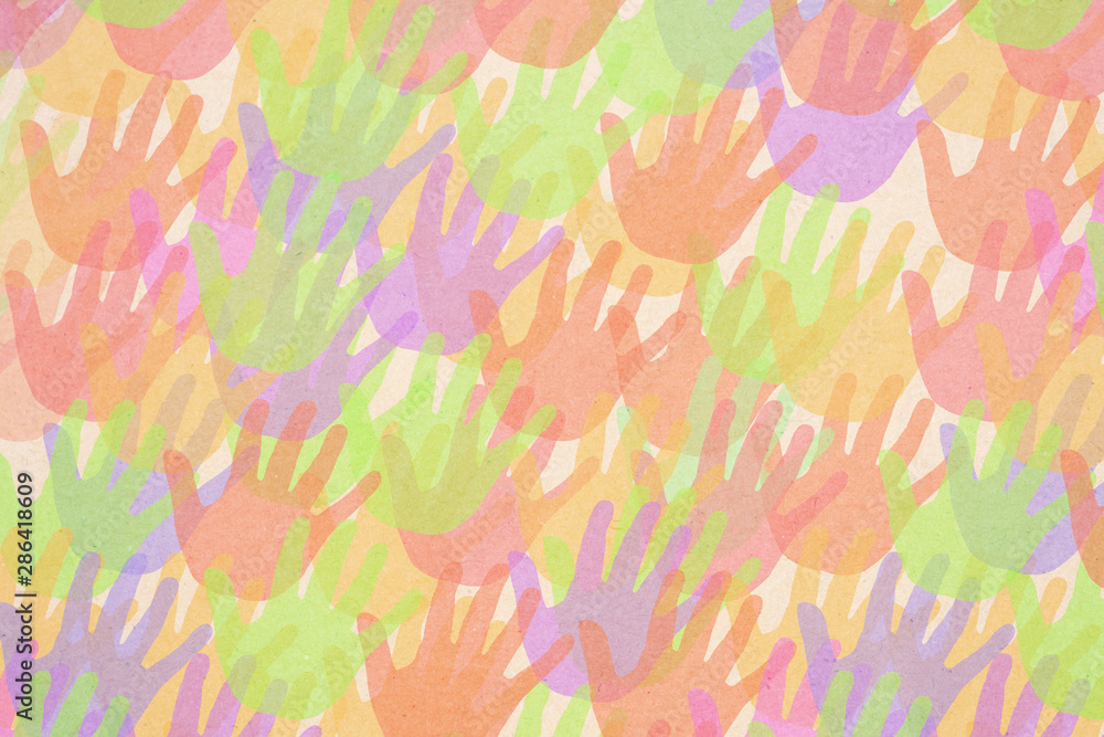 colorful hand paper  abstract background
