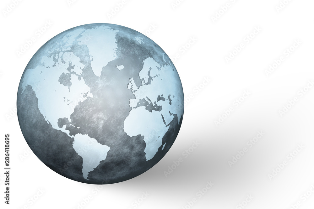 Fototapeta premium globe on white background
