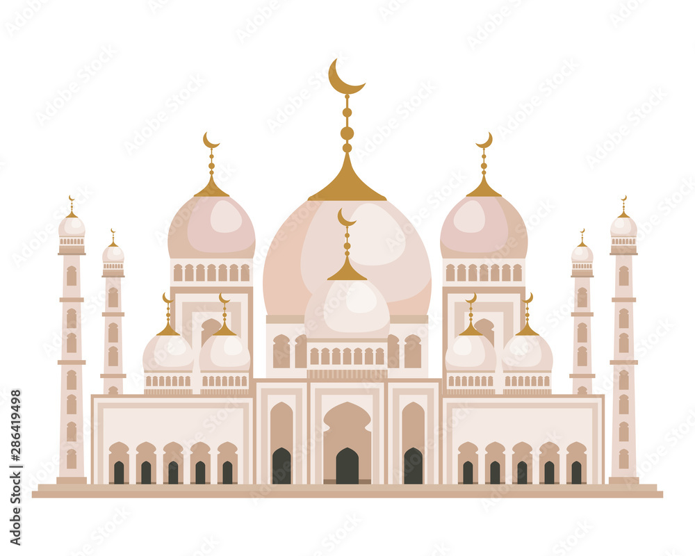 taj mahal mosque building icon