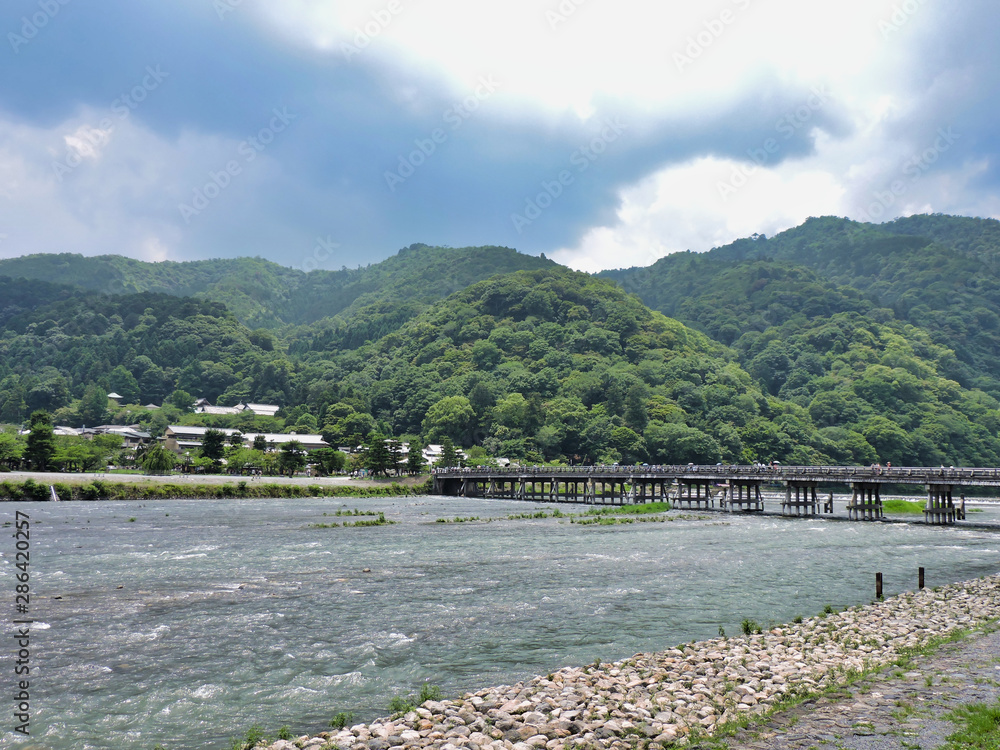 Togetsukyo Bridge is one of the symbols of Arashiyama