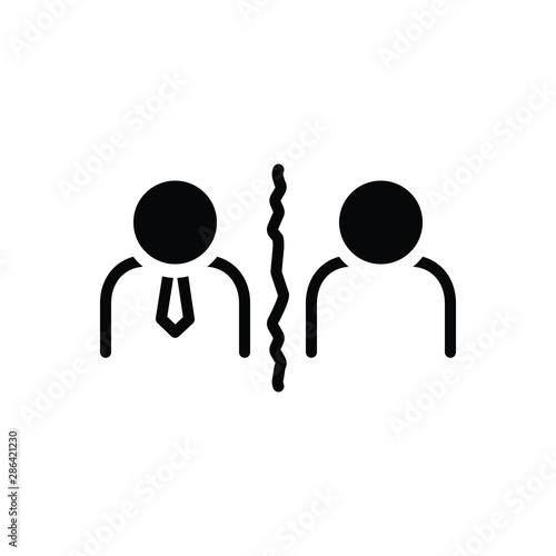 Black solid icon for racial