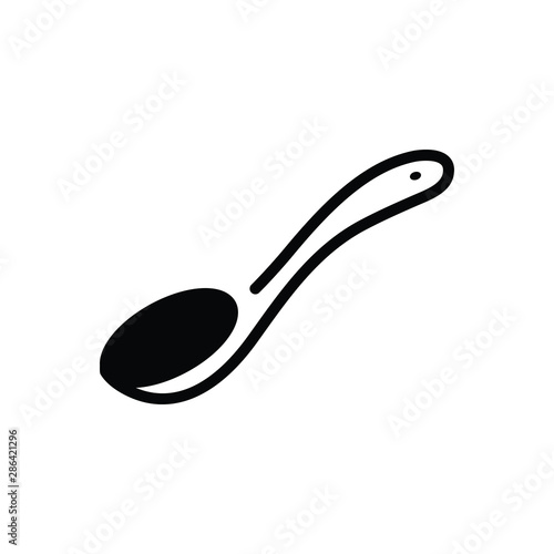 Black solid icon for tablespoon 