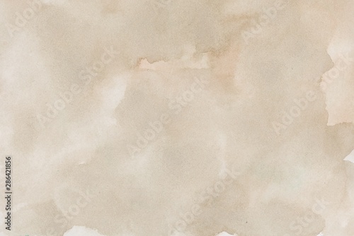 abstract beige splotchy ink watercolor paper background