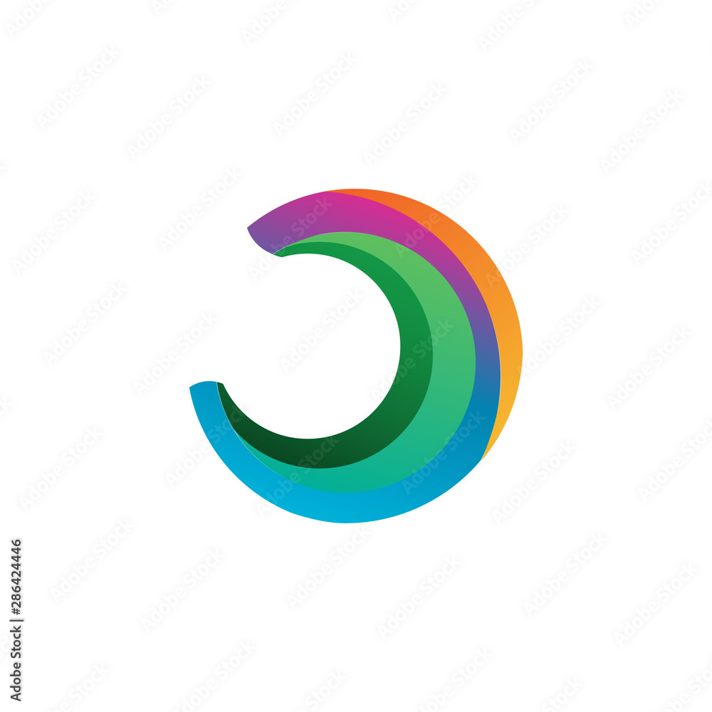 n abstract rainbow circles concept logo.colorful with gradients. vector eps10 n abstract rainbow circles concept logo.colorful with gradients. vector eps10