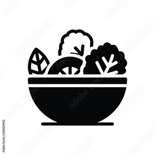 Black solid icon for vegetable 