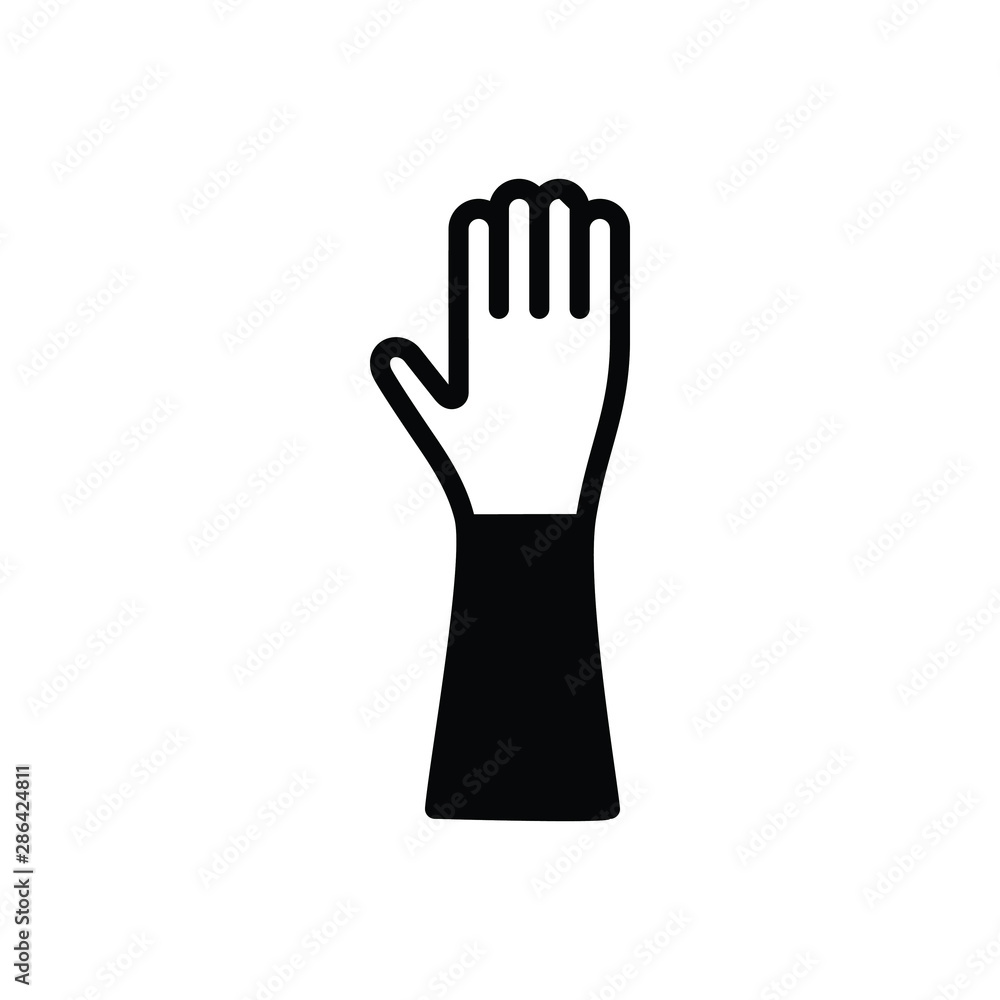 Black solid icon for hand Black solid icon for hand