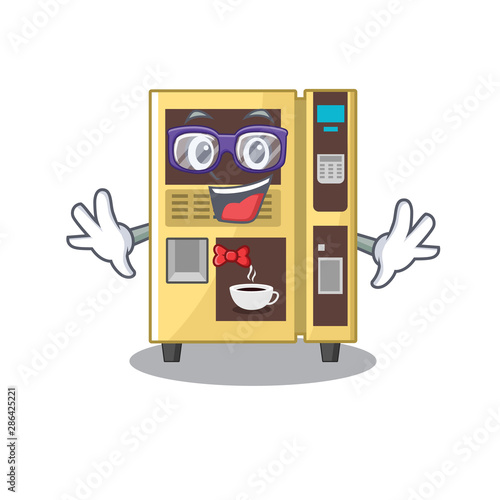 Geek coffee vending machine with cartoon shape