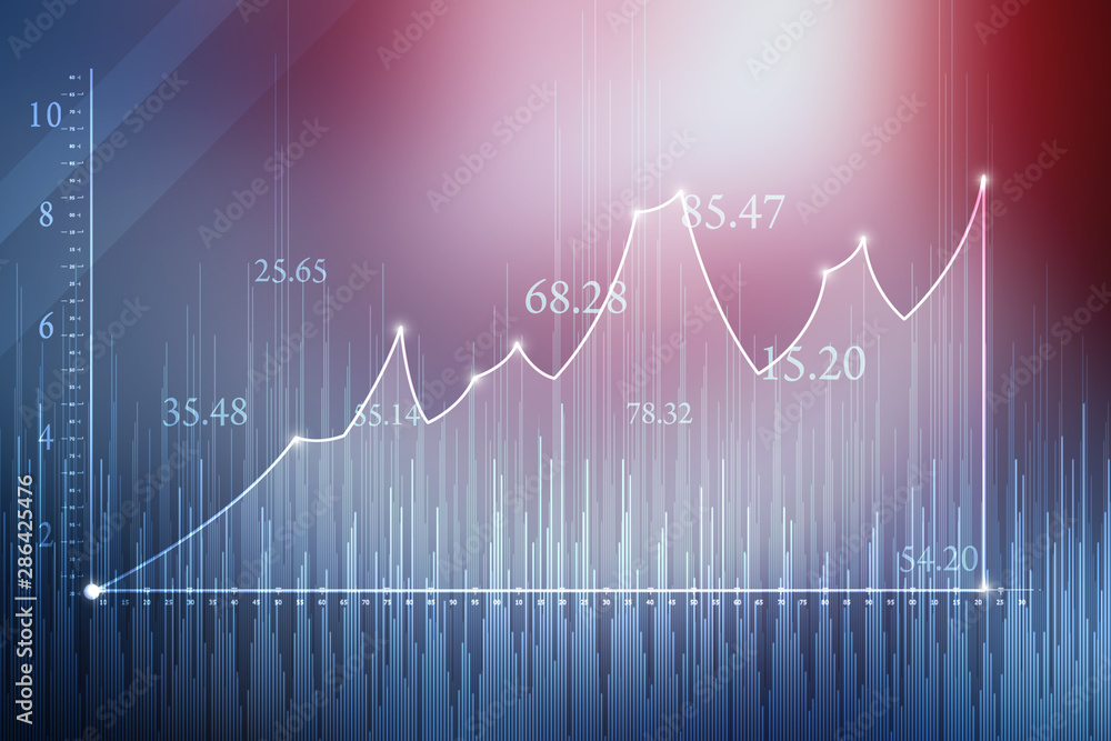 2d rendering Stock market online business concept. business Graph 2d rendering Stock market online business concept. business Graph