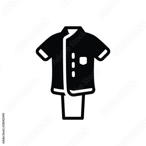 Black solid icon for uniform 