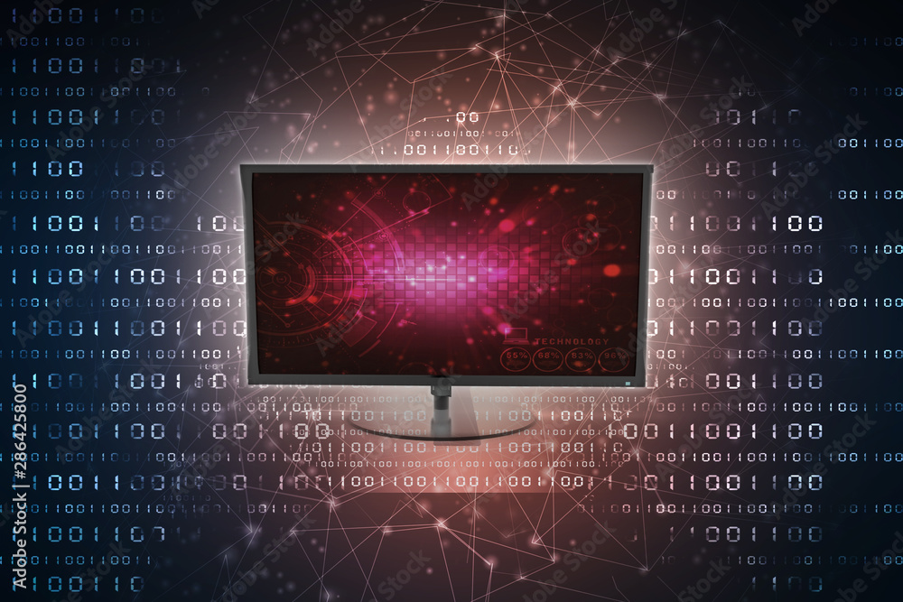 Obraz premium 3d rendering technology Computer network