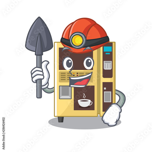 Miner coffee vending machine in a karakter