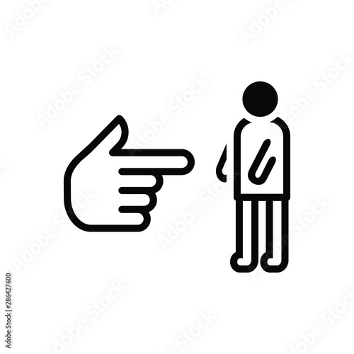 Black solid icon for you me self 