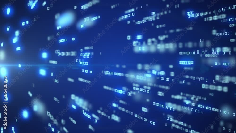 digital code background number zero and one running cloud computing technology concept