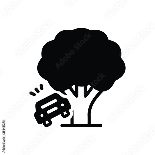 Black solid icon for occur happen