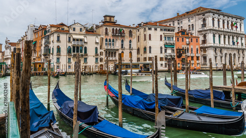 Berth with gondolas on the Grand canal © andrey_iv