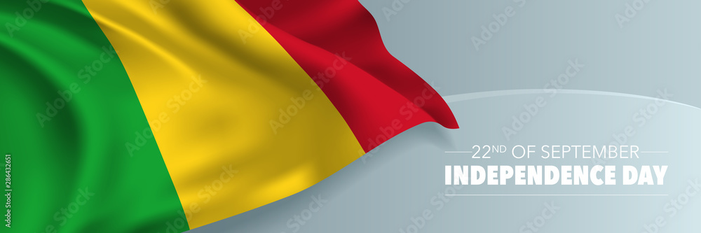 Mali independence day vector banner, greeting card Mali independence day vector banner, greeting card