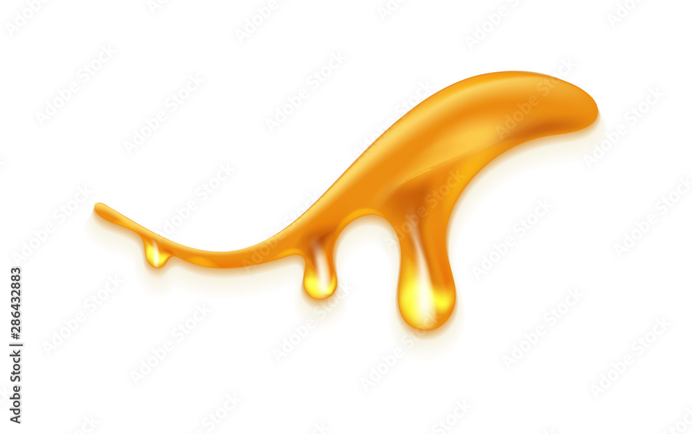 Fototapeta premium Dripping honey like design element
